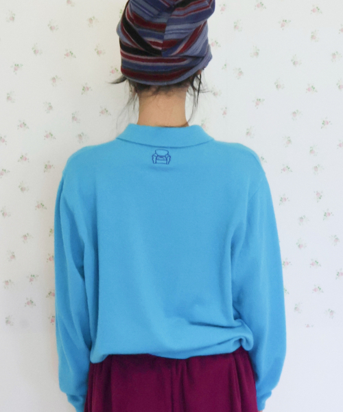 KIKOZY(キコジ)の「Sofa Shell Collar Knit_Sky Blue(ニット/セーター・レディース・その他・FREE)」の4枚目の写真