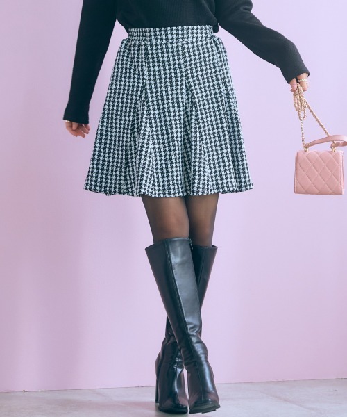 marun(マルン)の「<大きいサイズ>千鳥チェックジャガードスカート marun(スカート・レディース・ブラウン/ブラック・L/5L/4L/3L/LL)」の18枚目の写真