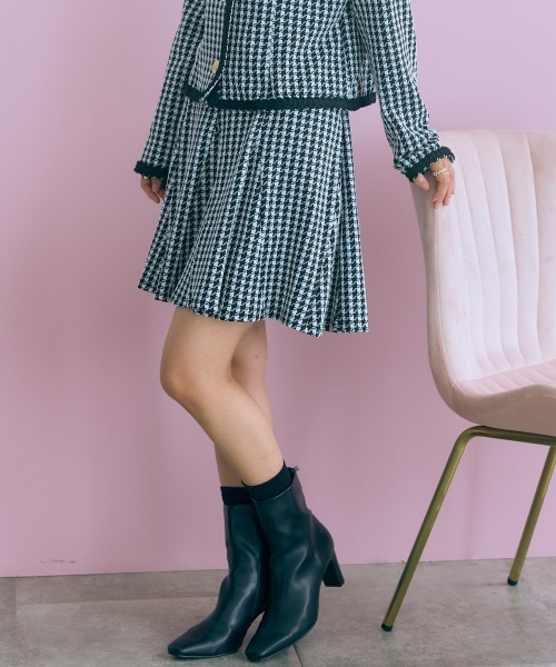 marun(マルン)の「<大きいサイズ>千鳥チェックジャガードスカート marun(スカート・レディース・ブラウン/ブラック・L/5L/4L/3L/LL)」の20枚目の写真