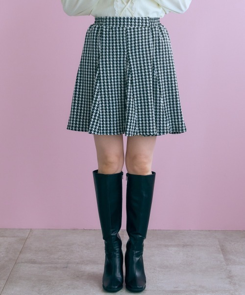 marun(マルン)の「<大きいサイズ>千鳥チェックジャガードスカート marun(スカート・レディース・ブラウン/ブラック・L/5L/4L/3L/LL)」の15枚目の写真