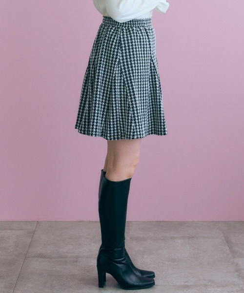 marun(マルン)の「<大きいサイズ>千鳥チェックジャガードスカート marun(スカート・レディース・ブラウン/ブラック・L/5L/4L/3L/LL)」の16枚目の写真