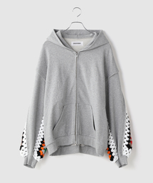 DISCOVERED（ディスカバード）の「DISCOVERED / ディスカバード CROCHET SLEEVE SWEAT PARKA（パーカー）」