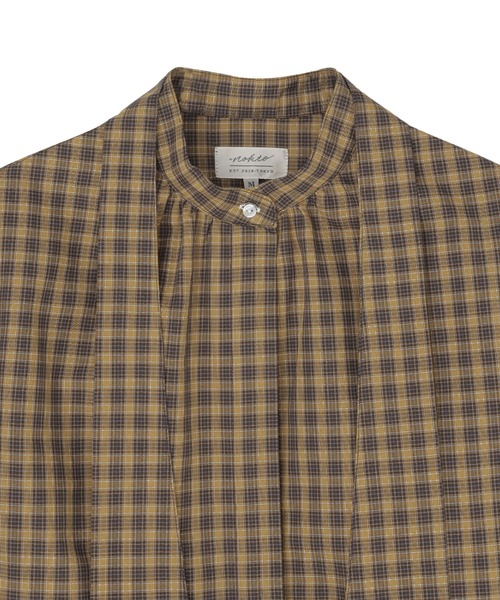 TOKYO SHIRTS(トウキョウシャツ)の「ブラウス チェックリボン ブラウス 長袖 レディースデザインシャツ(シャツ/ブラウス・レディース・ネイビー/ブラウン・M/L)」の6枚目の写真