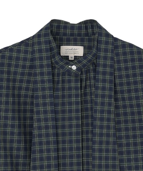 TOKYO SHIRTS(トウキョウシャツ)の「ブラウス チェックリボン ブラウス 長袖 レディースデザインシャツ(シャツ/ブラウス・レディース・ネイビー/ブラウン・M/L)」の12枚目の写真