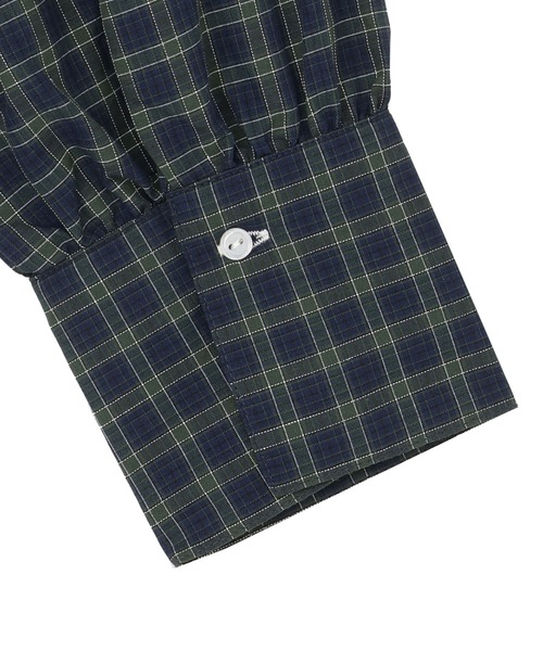 TOKYO SHIRTS(トウキョウシャツ)の「ブラウス チェックリボン ブラウス 長袖 レディースデザインシャツ(シャツ/ブラウス・レディース・ネイビー/ブラウン・M/L)」の13枚目の写真