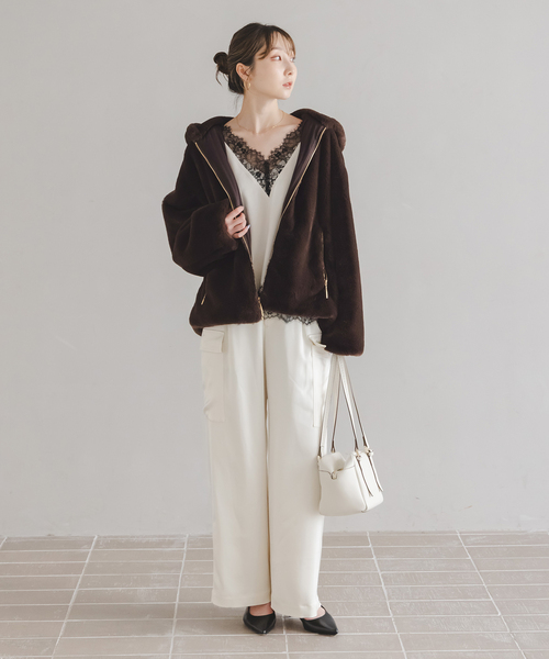 Noble（ノーブル）の「《WEB・一部店舗限定追加2》TATRAS/タトラス YUMOLA(ユモラ)（ブルゾン・レディース・チョコ/ライトグレー・SMALL/X-SMALL）」の6枚目の写真