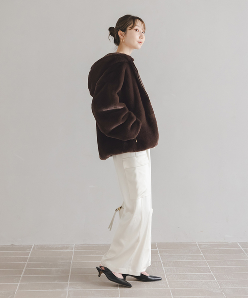Noble（ノーブル）の「《WEB・一部店舗限定追加2》TATRAS/タトラス YUMOLA(ユモラ)（ブルゾン・レディース・チョコ/ライトグレー・SMALL/X-SMALL）」の7枚目の写真