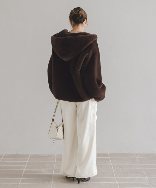Noble（ノーブル）の「《WEB・一部店舗限定追加2》TATRAS/タトラス YUMOLA(ユモラ)（ブルゾン・レディース・チョコ/ライトグレー・SMALL/X-SMALL）」の8枚目の写真