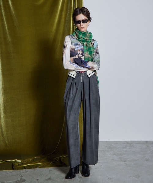 MAISON SPECIAL(メゾンスペシャル)の「【26WINTER PRE-ORDER】Double Waist Pants/ダブルウエストパンツ(その他パンツ・レディース・ネイビー/グレー・38/36)」の5枚目の写真