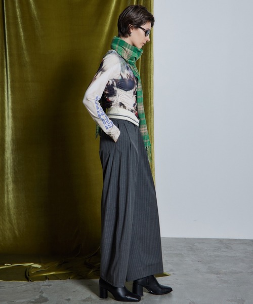 MAISON SPECIAL(メゾンスペシャル)の「【26WINTER PRE-ORDER】Double Waist Pants/ダブルウエストパンツ(その他パンツ・レディース・ネイビー/グレー・38/36)」の6枚目の写真