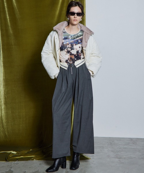 MAISON SPECIAL(メゾンスペシャル)の「【26WINTER PRE-ORDER】Double Waist Pants/ダブルウエストパンツ(その他パンツ・レディース・ネイビー/グレー・38/36)」の7枚目の写真