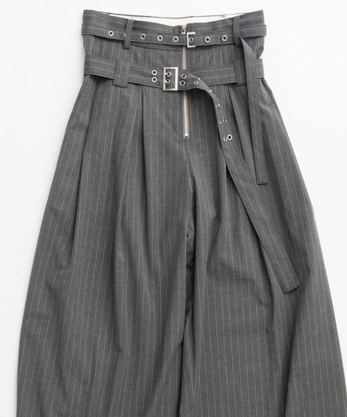 MAISON SPECIAL(メゾンスペシャル)の「【26WINTER PRE-ORDER】Double Waist Pants/ダブルウエストパンツ(その他パンツ・レディース・ネイビー/グレー・38/36)」の16枚目の写真