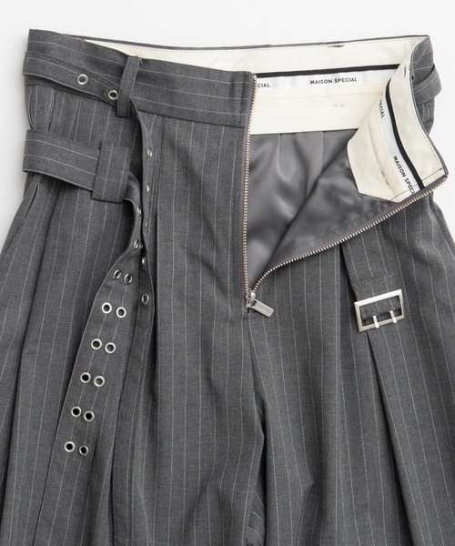 MAISON SPECIAL(メゾンスペシャル)の「【26WINTER PRE-ORDER】Double Waist Pants/ダブルウエストパンツ(その他パンツ・レディース・ネイビー/グレー・38/36)」の18枚目の写真