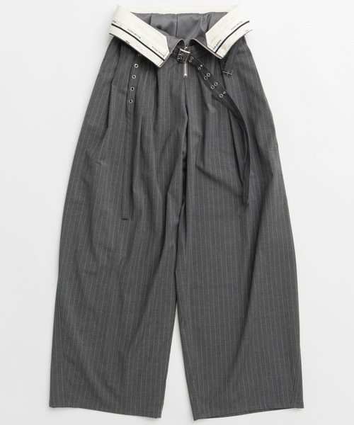 MAISON SPECIAL(メゾンスペシャル)の「【26WINTER PRE-ORDER】Double Waist Pants/ダブルウエストパンツ(その他パンツ・レディース・ネイビー/グレー・38/36)」の19枚目の写真