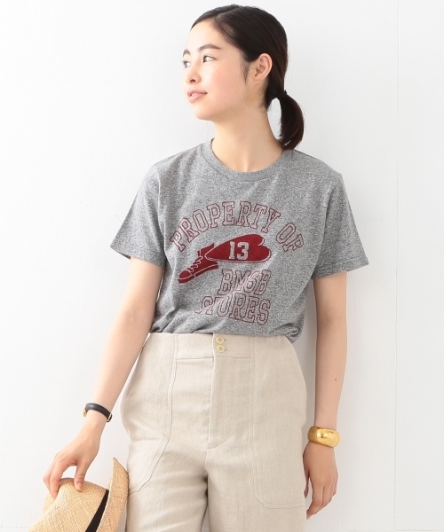 BEAMS BOY（ビームスボーイ）の「BEAMS BOY / カレッジプリント Tシャツ 16SS（Tシャツ/カットソー・レディース・ホワイト/グレー/ネイビー・ONE SIZE）」の5枚目の写真