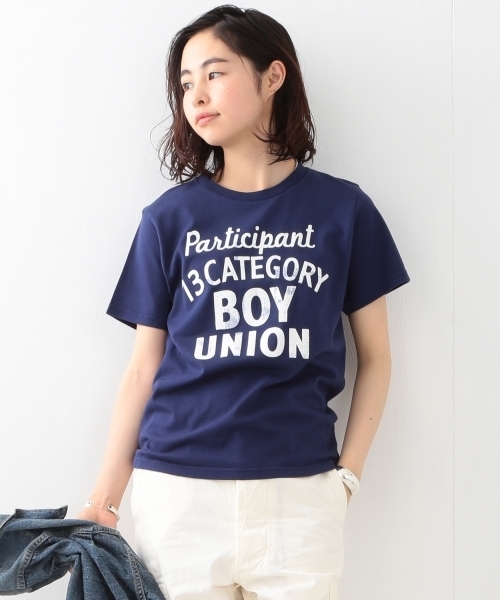 BEAMS BOY（ビームスボーイ）の「BEAMS BOY / カレッジプリント Tシャツ 16SS（Tシャツ/カットソー・レディース・ホワイト/グレー/ネイビー・ONE SIZE）」の6枚目の写真