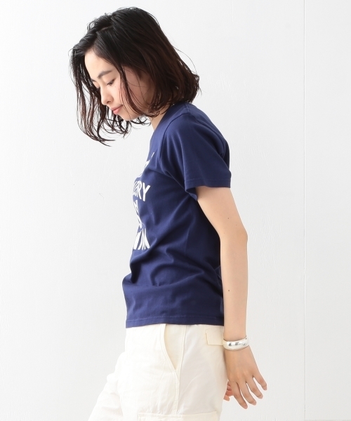 BEAMS BOY（ビームスボーイ）の「BEAMS BOY / カレッジプリント Tシャツ 16SS（Tシャツ/カットソー・レディース・ホワイト/グレー/ネイビー・ONE SIZE）」の8枚目の写真