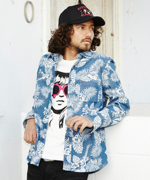 HYSTERIC GLAMOUR | TROPIC GUITAR総柄 長袖ワークSH(シャツ/ブラウス)
