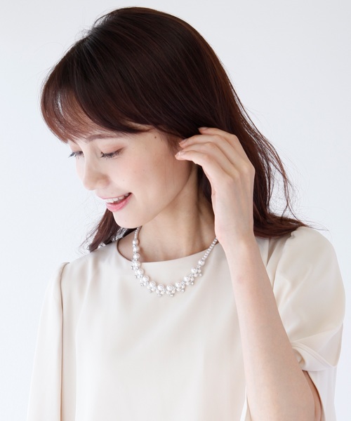 BLUEEAST(ブルーイースト)の「パール&ビジューネックレス(ネックレス・レディース・シルバー/ゴールド・FREE)」の6枚目の写真