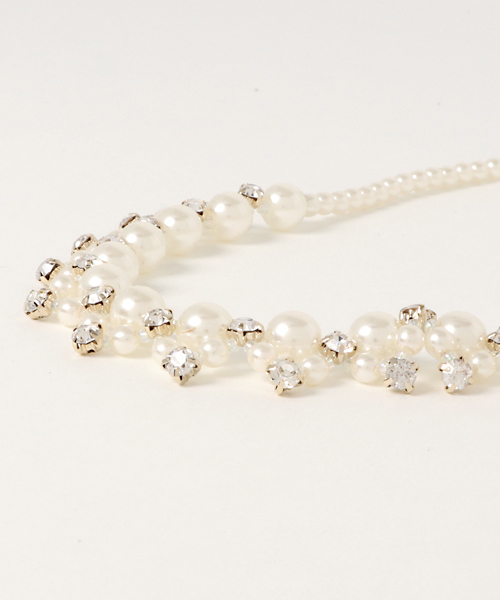 BLUEEAST(ブルーイースト)の「パール&ビジューネックレス(ネックレス・レディース・シルバー/ゴールド・FREE)」の3枚目の写真