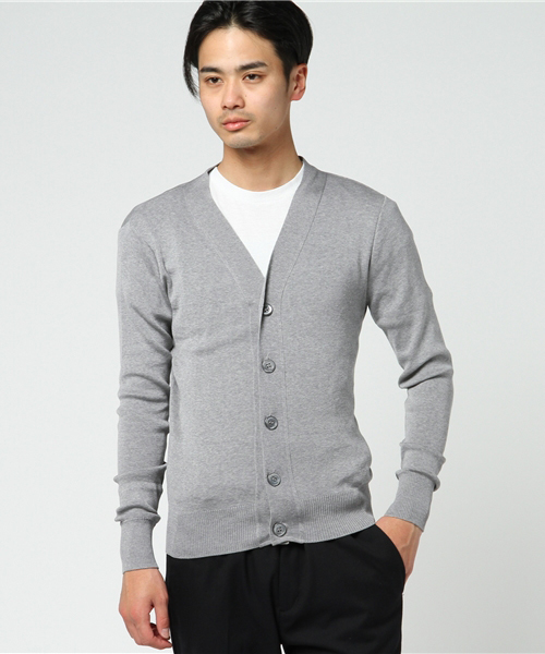 Letroyes(ルトロワ)の「Letroyes Vネックカーディガン(カーディガン/ボレロ・メンズ・ブラック/アイボリー/グレー/ブルー・LARGE/SMALL/MEDIUM)」の3枚目の写真