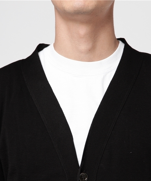 Letroyes(ルトロワ)の「Letroyes Vネックカーディガン(カーディガン/ボレロ・メンズ・ブラック/アイボリー/グレー/ブルー・LARGE/SMALL/MEDIUM)」の8枚目の写真