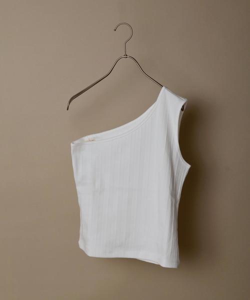 Healthknit（ヘルスニット）の「Healthknit:ハリヌキワンショルダー（タンクトップ・レディース・ブラック/ホワイト/ブラウン・ONE SIZE）」の6枚目の写真