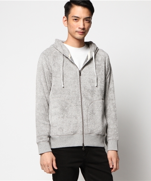 【未使用】ESTNATION パーカー 毛混 ESTNATION パーカー / カシミヤタッチ ジップアップフーディー