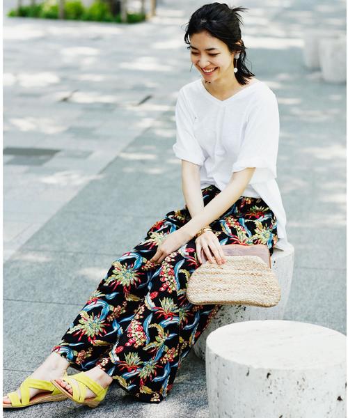 green label relaxing（グリーンレーベルリラクシング）の「[レイン スプーナー]reyn spooner CF BOTA PRT WD パンツ（その他パンツ・レディース・ブラック/レッド・FREE）」の10枚目の写真