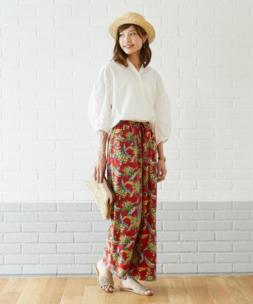 green label relaxing（グリーンレーベルリラクシング）の「[レイン スプーナー]reyn spooner CF BOTA PRT WD パンツ（その他パンツ・レディース・ブラック/レッド・FREE）」の17枚目の写真