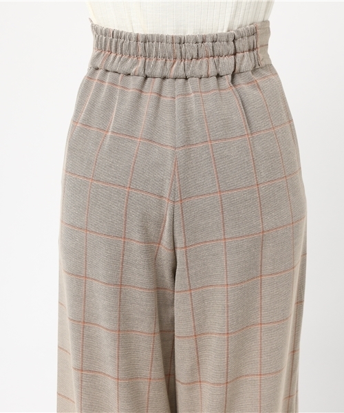 Khaju（カージュ）の「Khaju:グレンチェックワイドパンツ（その他パンツ・レディース・バーガンディー/ベージュ・ONE SIZE）」の4枚目の写真