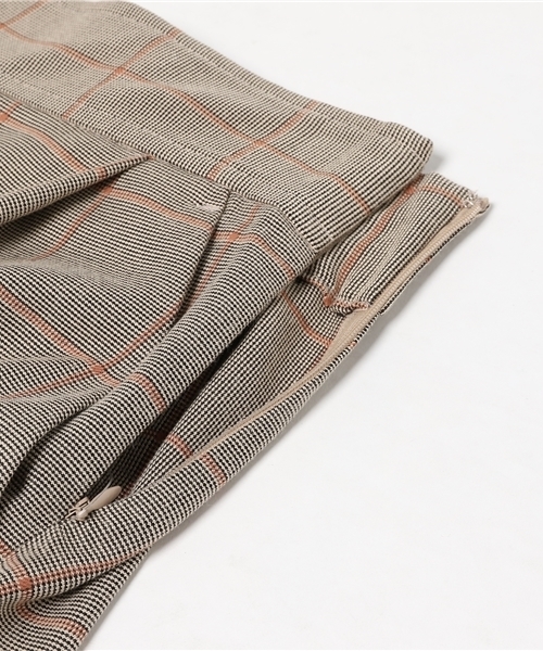 Khaju（カージュ）の「Khaju:グレンチェックワイドパンツ（その他パンツ・レディース・バーガンディー/ベージュ・ONE SIZE）」の7枚目の写真