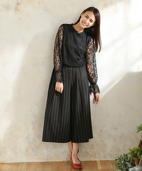 Honeys（ハニーズ）の「ハイネックプルオーバー（Tシャツ/カットソー・レディース・ブラック/アイボリー/オフホワイト・L/M）」の15枚目の写真