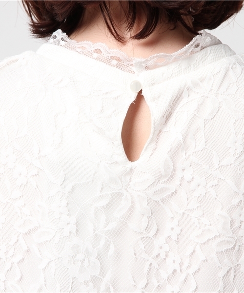 Honeys（ハニーズ）の「ハイネックプルオーバー（Tシャツ/カットソー・レディース・ブラック/アイボリー/オフホワイト・L/M）」の8枚目の写真