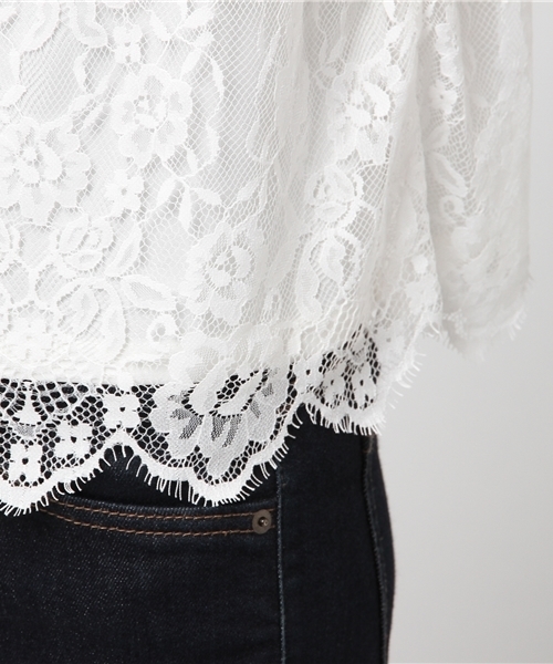 Honeys（ハニーズ）の「ハイネックプルオーバー（Tシャツ/カットソー・レディース・ブラック/アイボリー/オフホワイト・L/M）」の10枚目の写真