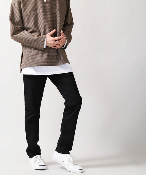 WEGO(ウィゴー)の「WEGO/ストレッチテーパードデニムパンツ(デニムパンツ・メンズ・ブラック/ダークインディゴブルー/ライトインディゴブルー・SMALL/MEDIUM/LARGE/X-LARGE)」の19枚目の写真