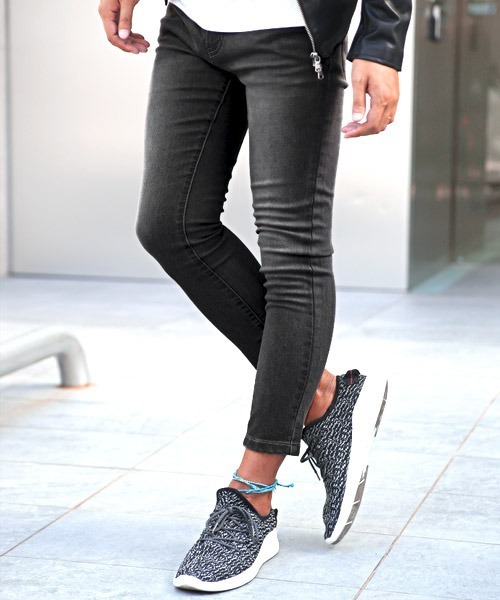 LUXSTYLE（ラグスタイル）の「スーパーストレッチスキニーデニムアンクルパンツ（デニムパンツ・メンズ・インディゴブルー/ダークグレー/ブラック系その他/ネイビー/ダークブルー/ブルー/ブラック/ライトブルー/ブルー系その他/サックスブルー/ホワイト/ブルー系その他2・XL/M/S/L/XXL）」の4枚目の写真