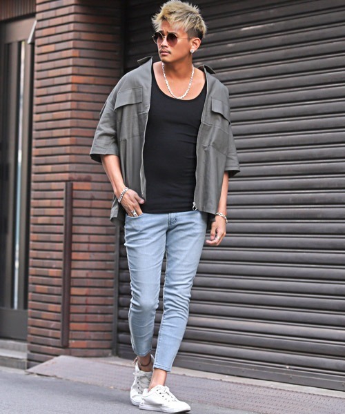 LUXSTYLE（ラグスタイル）の「スーパーストレッチスキニーデニムアンクルパンツ（デニムパンツ・メンズ・インディゴブルー/ダークグレー/ブラック系その他/ネイビー/ダークブルー/ブルー/ブラック/ライトブルー/ブルー系その他/サックスブルー/ホワイト/ブルー系その他2・XL/M/S/L/XXL）」の18枚目の写真