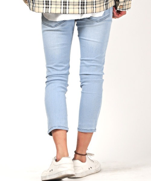 LUXSTYLE（ラグスタイル）の「スーパーストレッチスキニーデニムアンクルパンツ（デニムパンツ・メンズ・インディゴブルー/ダークグレー/ブラック系その他/ネイビー/ダークブルー/ブルー/ブラック/ライトブルー/ブルー系その他/サックスブルー/ホワイト/ブルー系その他2・XL/M/S/L/XXL）」の15枚目の写真