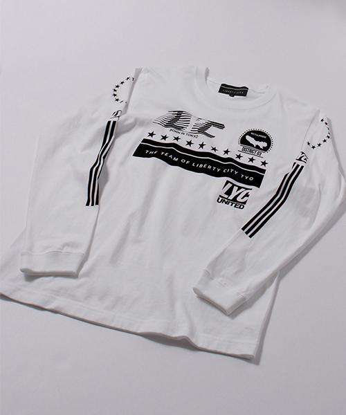 LIBERTY CITY（リバティシティ）の「【LIBERTY CITY/リバティーシティ】 [TEAM LIBERTY CITY] ロングスリーブ Tシャツ（Tシャツ/カットソー・メンズ・ホワイト/ブラック/グレー・LARGE/MEDIUM/SMALL）」の6枚目の写真