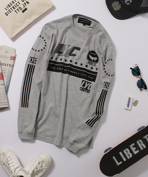 LIBERTY CITY（リバティシティ）の「【LIBERTY CITY/リバティーシティ】 [TEAM LIBERTY CITY] ロングスリーブ Tシャツ（Tシャツ/カットソー・メンズ・ホワイト/ブラック/グレー・LARGE/MEDIUM/SMALL）」の9枚目の写真