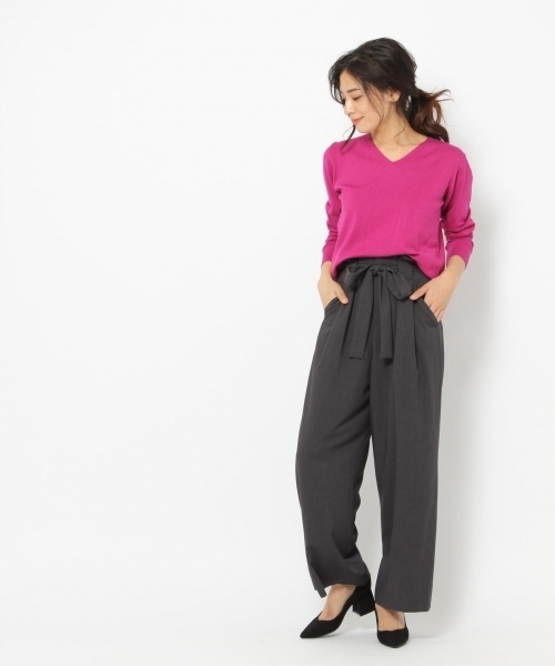 laboratory work（ラボラトリーワーク）の「ウエストタックベルト付きパンツ（その他パンツ・レディース・ネイビー/チャコールグレー/キャメル・MEDIUM/SMALL）」の12枚目の写真