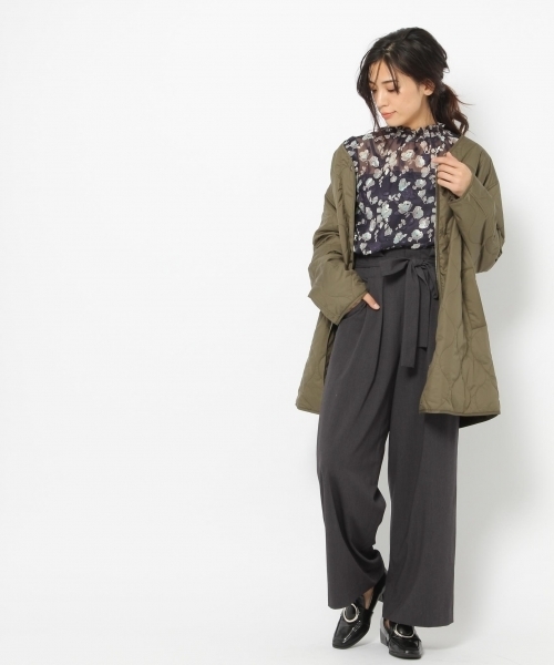 laboratory work（ラボラトリーワーク）の「ウエストタックベルト付きパンツ（その他パンツ・レディース・ネイビー/チャコールグレー/キャメル・MEDIUM/SMALL）」の13枚目の写真