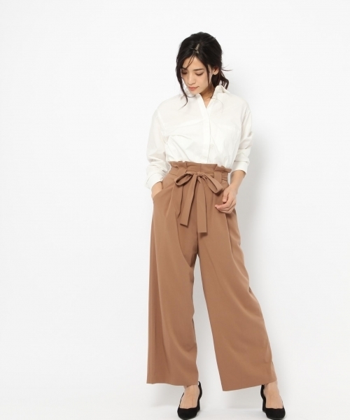 laboratory work（ラボラトリーワーク）の「ウエストタックベルト付きパンツ（その他パンツ・レディース・ネイビー/チャコールグレー/キャメル・MEDIUM/SMALL）」の15枚目の写真