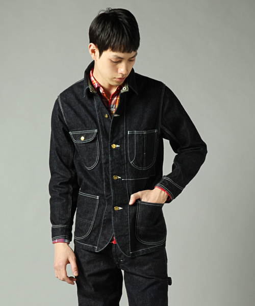Denime(ドゥニーム)の「30's Denim CoverALL Jacket(カバーオール・メンズ・インディゴブルー・SMALL/MEDIUM/LARGE)」の12枚目の写真