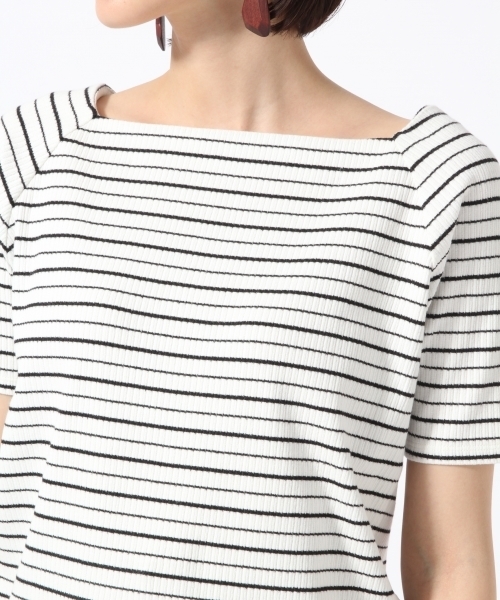 LOWRYS FARM（ローリーズファーム）の「リブスクエア／ＳＳ　784512 （Tシャツ/カットソー・レディース・グレー/オフホワイト/ホワイト×ブラック/レッド/ブラック/ブルー/ブラック系その他/ブルー系その他/オレンジ系その他・LARGE/MEDIUM）」の14枚目の写真