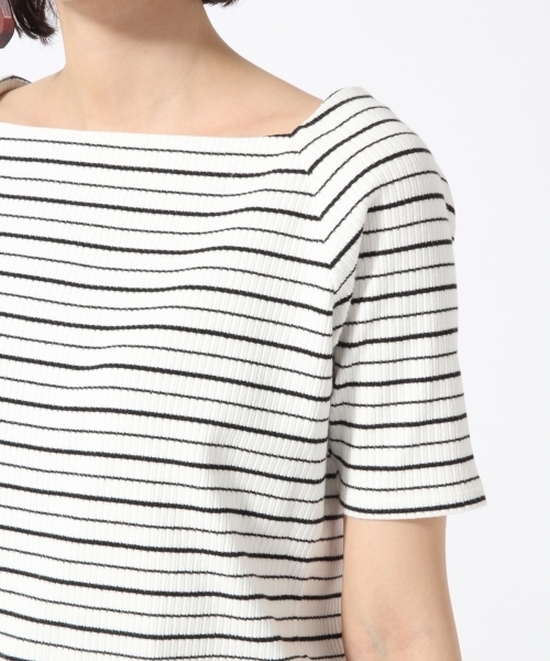 LOWRYS FARM（ローリーズファーム）の「リブスクエア／ＳＳ　784512 （Tシャツ/カットソー・レディース・グレー/オフホワイト/ホワイト×ブラック/レッド/ブラック/ブルー/ブラック系その他/ブルー系その他/オレンジ系その他・LARGE/MEDIUM）」の17枚目の写真