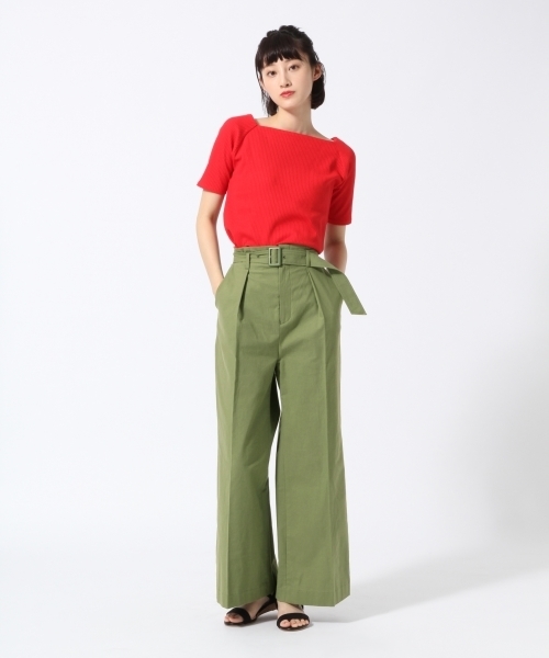 LOWRYS FARM（ローリーズファーム）の「リブスクエア／ＳＳ　784512 （Tシャツ/カットソー・レディース・グレー/オフホワイト/ホワイト×ブラック/レッド/ブラック/ブルー/ブラック系その他/ブルー系その他/オレンジ系その他・LARGE/MEDIUM）」の22枚目の写真