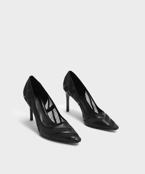 CHARLES & KEITH(チャールズ & キース)の「コントラストトリミングパンプス / CONTRAST TRIMMING PUMPS(パンプス・レディース・ブラック/イエロー・25cm/22.5cm/24.5cm/23.5cm/23cm)」の3枚目の写真