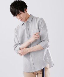 MONO-MART | 7分袖ストレッチシアサッカーシャツ(LINEN COTTON fabric)(シャツ/ブラウス)